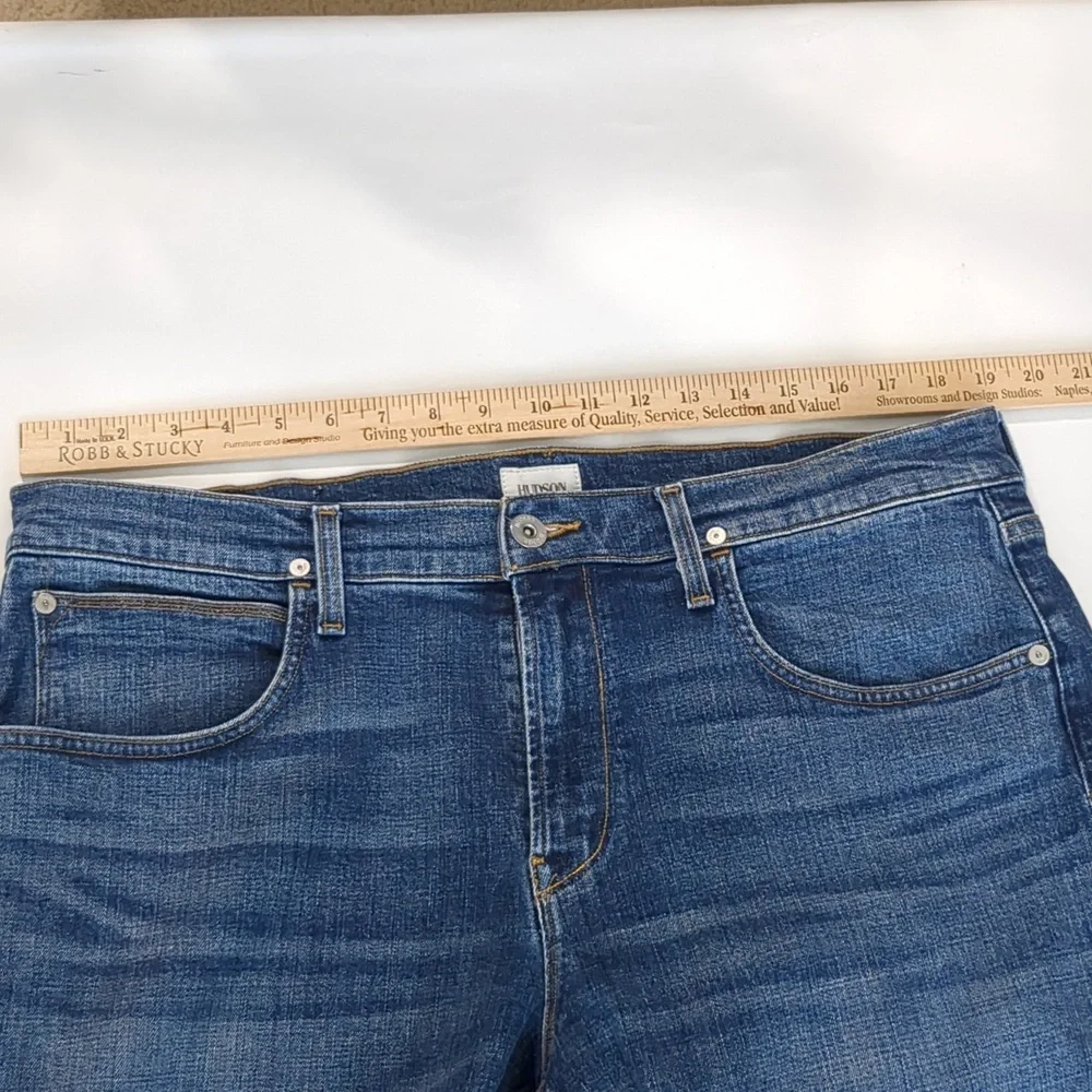 Hudson Byron Straight 5 Pocket Medium Wash Stretch Jean Sz 38